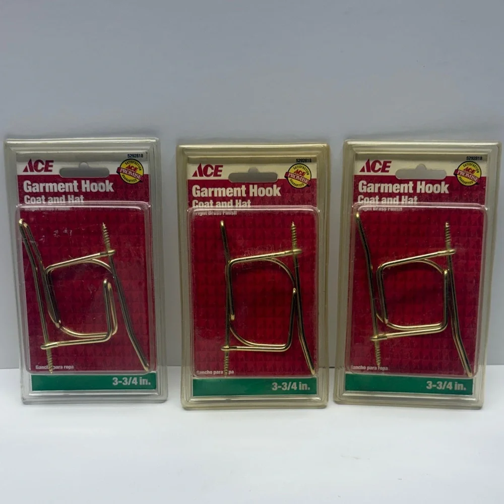 ACE Garment Coat and Hat Hook 3-3/4 in Gold